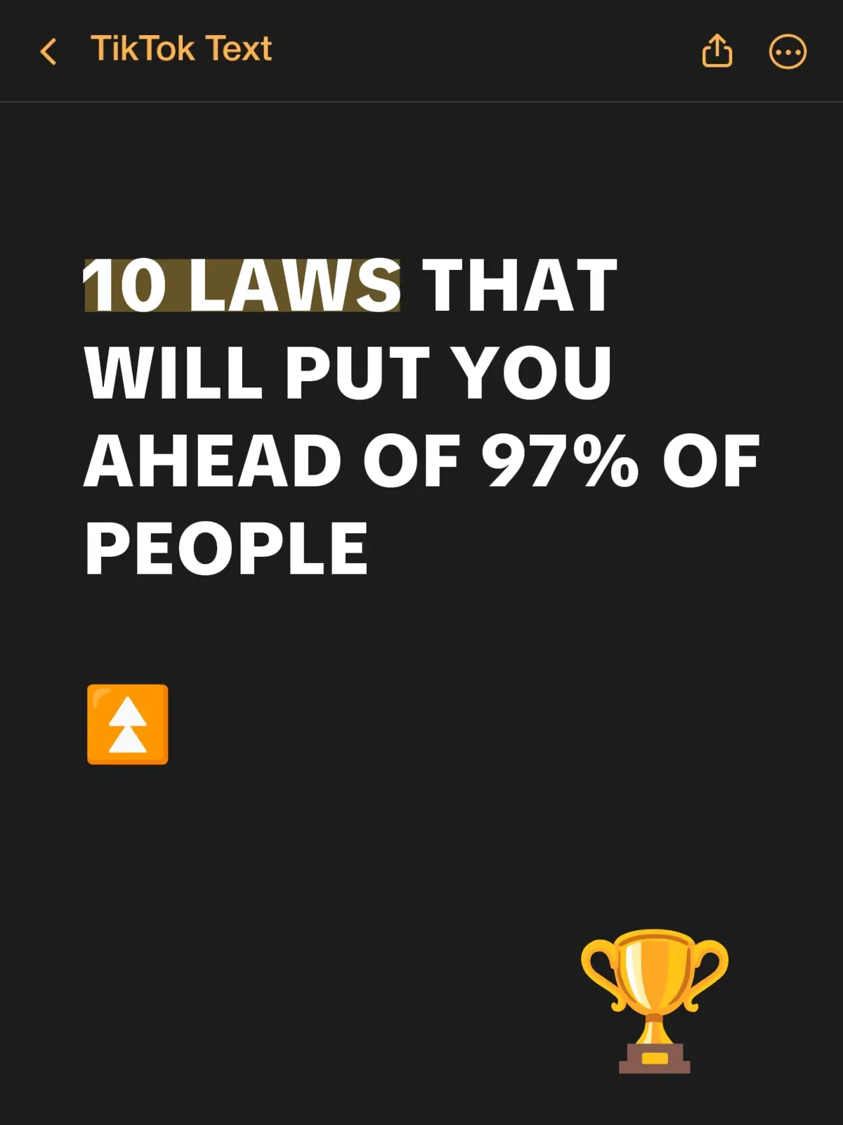 1️⃣ The Law of Consistency  Small efforts done daily become unstoppable momentum. Most people give up when results don’t come fast. But true winners understand — discipline beats motivation. Consistency turns average into extraordinary. Keep showing up, even when no one claps. 2️⃣ The Law of Focus  You can’t chase everything and expect to catch something. Every successful person mastered focus — the art of saying “no” to almost everything. When your energy is scattered, your progress slows. Pick one goal, commit deeply, and the world will open up for you. 3️⃣ The Law of Silence  Not everyone deserves to hear your plans.  Energy moves faster in silence. The less you say, the more power you build. Let people see results, not announcements. Privacy protects power — so keep your next move quiet and your wins loud. 4️⃣ The Law of Self-Education  School teaches you how to survive — self-education teaches you how to win.  Read, study, listen to mentors, learn skills no one taught you. Knowledge is the new currency, and the one who learns fastest earns the most. 5️⃣ The Law of Energy  Your vibe is your value. Protect it.  Some people inspire you, others drain you. Choose wisely. Stop over-explaining yourself to negative minds. Guard your peace — it’s your foundation for focus and creativity. 6️⃣ The Law of Association  You’re the average of the 5 people you spend the most time with.  Sit with winners and the conversation changes — from gossip to goals. Your environment either limits you or launches you. Surround yourself with people who remind you of your future, not your past. 7️⃣ The Law of Delayed Gratification  The ability to wait defines long-term success.  While others chase instant results, build something that lasts. Save when others spend, work when others rest, learn when others scroll. Sacrifice today’s comfort for tomorrow’s freedom. 8️⃣ The Law of Action  Overthinking kills more dreams than failure ever will.  Stop waiting for perfect conditions — start with what you have. You’ll learn more from one bold move than 100 “what ifs.” Execution beats ideas every time. 9️⃣ The Law of Emotional Control 🧠 If you can’t control your emotions, someone else will. Don’t react to every insult, setback, or opinion. Power is in staying calm when chaos surrounds you. Learn to respond logically, not emotionally — it’s how leaders think. 🔟 The Law of Faith  You can’t build what you don’t believe in. Faith is the invisible force that pushes you through fear. Even when things don’t make sense, keep going. Your belief shapes your destiny — hold the vision, even when the path is dark. Success isn’t luck — it’s alignment with these laws. Master them, and you’ll outgrow excuses, attract opportunities, and rise above the 97%. #MindAndPower #SuccessMindset #SelfDiscipline #Growth #PersonalDevelopment 