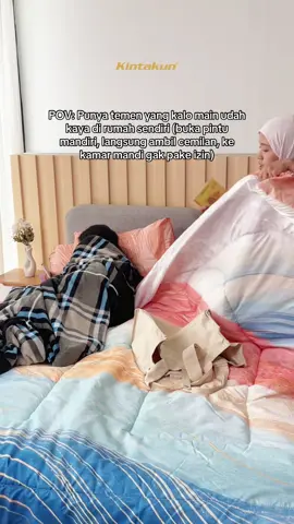 “anggep aja rumah sendiri” LAH BENERAN😭 Selimut Flannel - Priska #KintakunBedcover #BikinTidurEnak 