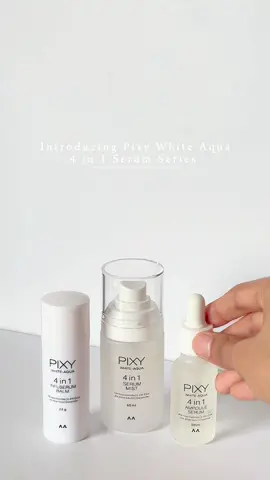 Meet the all-new Pixy White Aqua 4 in 1 Serum Series – Serum Mist, Infuserum Balm & Ampoule Serum! Your on-the-go skin hydration serum in one bottle! Niacinamide – Helps to brighten skin  Aloe Vera – Hydration booster Cica – Soothing comfort for your skin Ceramide – Moisturizing One drop = instant glow-up 💧Refresh, rehydrate, and feel that dewy magic anytime, anywhere. #PixyMY #PixyMalaysia #PixyWhiteAqua4in1SerumSeries  