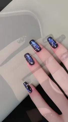 Blue starry sky nail, Item No. SS-1035 #nails #nailart #nailpolish #diynailsathome #bluenails 