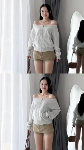 Áo khoác nỉ trễ vai Kimee #kimeehouse #thuhoai131220 #outfit #review 