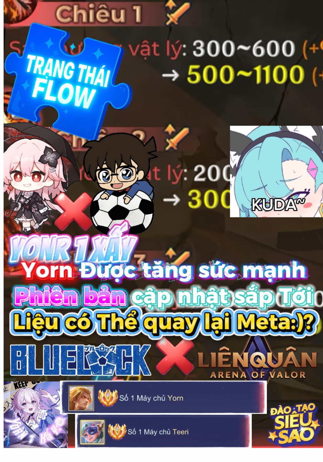 Yorn được tăng sức mạnh Phiên bản cập nhật sắp Tới Liệu có thể quay Trở lại MeTa:)?#yorn1xay #lienquanmobile #bluelock #xh #fyb 