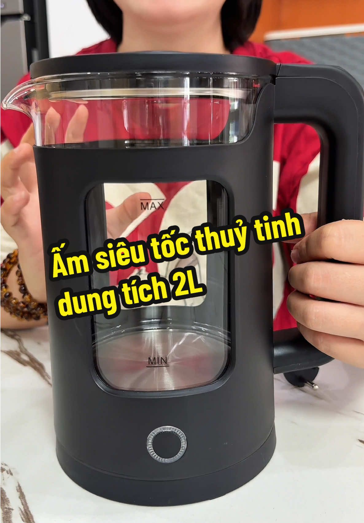 Ấm siêu tốc thuỷ tinh dung tích 2L #amsieutoc #binhsieutoc #amdunnuocsieutoc #nabeodaily 