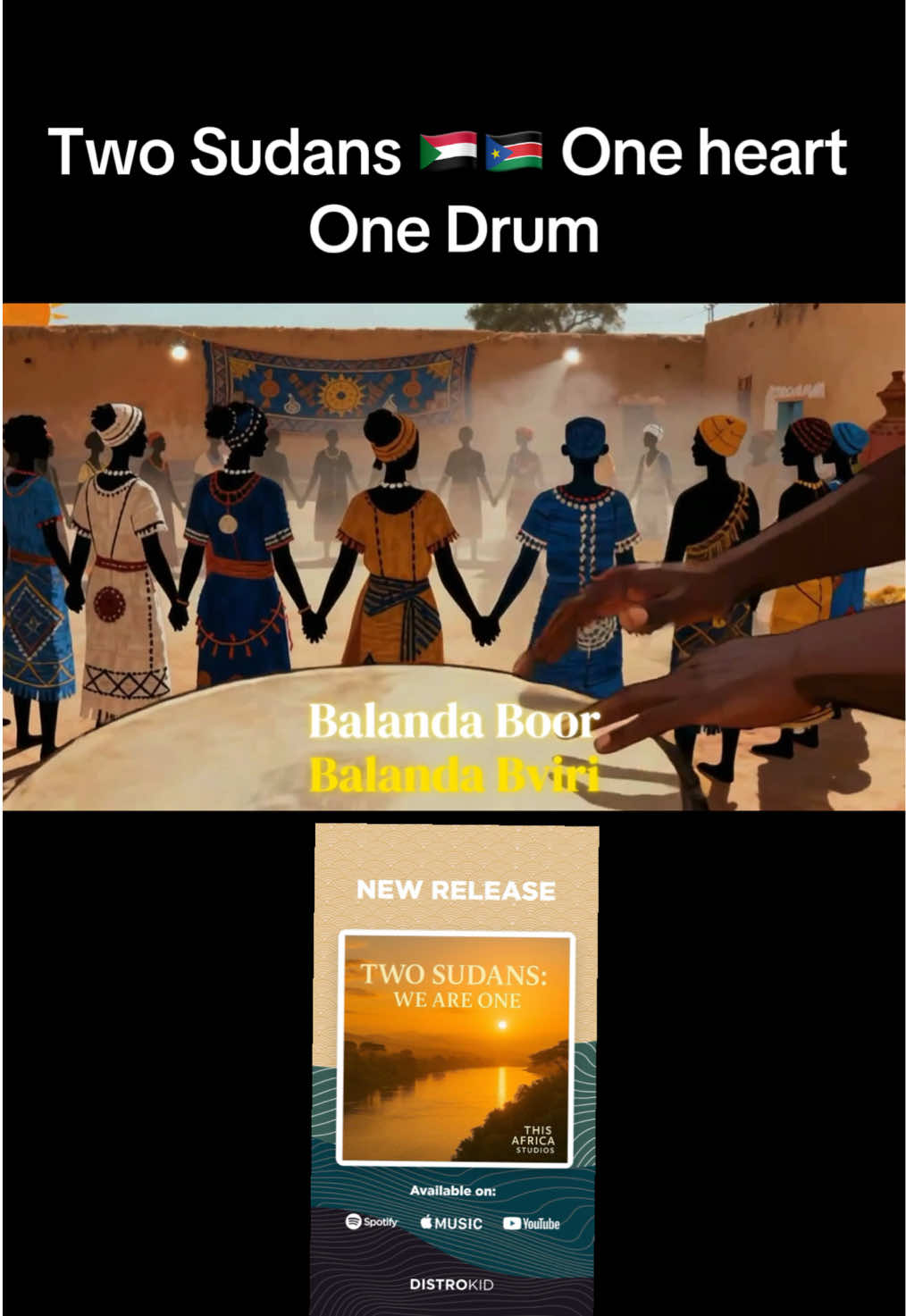Two Sudans 🇸🇩🇸🇸 One Heart One Drum  Check us out on Spotify, Apple Music, and Youtube Sudan: We Are One 📌 Remember to Like, Share, and Follow 💯🙏🏿↩️ #Sudan #sudanese_tiktok #southsudanesetiktokers🇸🇸🇸🇸🇸🇸 #africanmusic #oneafrica 