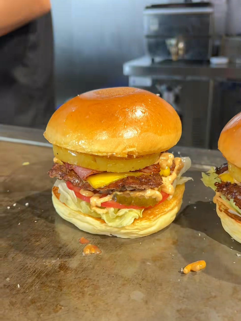 How many burgers can you make in one go#handmade #burger #foryou #viral 