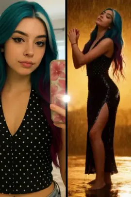 Pluie dorée, lumière brûlante, élégance absolue. Laisse la pluie révéler ta force et ton allure sous la lumière. Transforme ta photo en un portrait cinématographique digne d’un clip mythique. ✨ #CinematicVibes #GoldenRain #ArtMood #CapCutTemplate #IAFlow