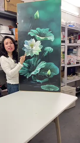 Tranh tráng gương Hoa sen #tranhtrangguong #xuhuong #hahienhoa1 #tranhhoasen 