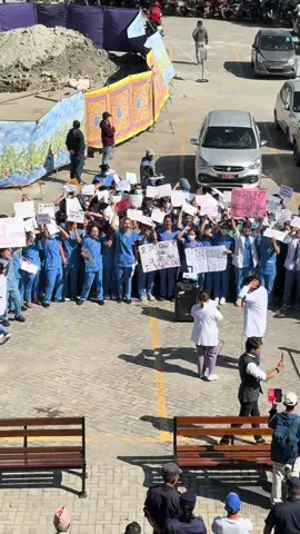 protest going on at grande international hospital @@Nirajan7Bista @sujan khatiwada @janakrjjoshi #fyp #protest #nurse #medical #health @Sudip Rajbhat 