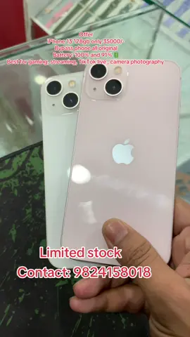 iPhone 13 128gb only 35000/-  Bypass phone   All parts original   #pokharacellshub #pokhara #fpy #lakesidepokharanepal🇳🇵 #viral 