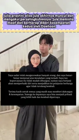 jule alias julia prastini minta maaf dan minta diberi kesempatan oleh daehoon. sepertinya mereka akan rujuk guys :(