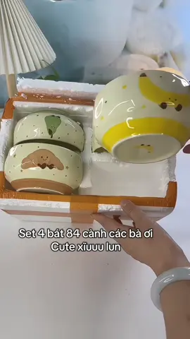 Bộ chén sứ trái cây cute xỉuuu #bát #chén #xuhuong #viral 