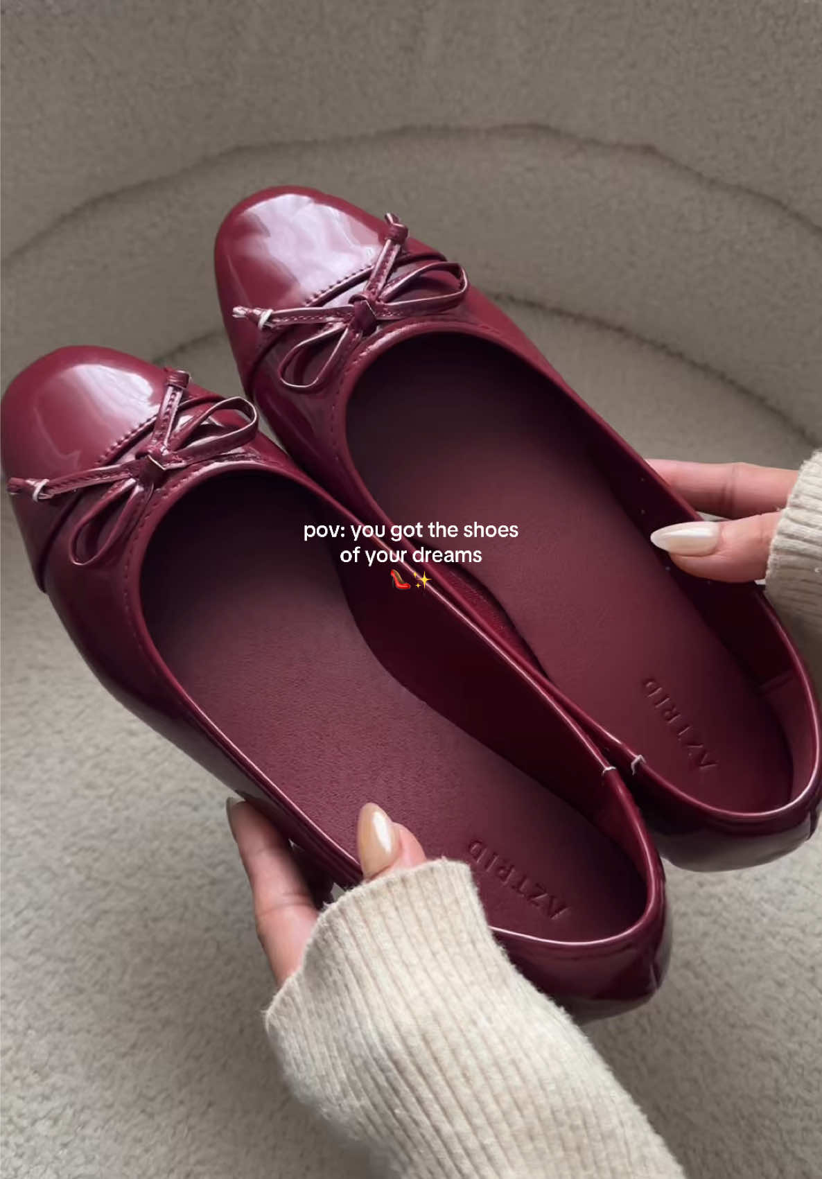 Replying to @𐙚 ̊ obsessed with my newest red flat shoes 👠✨ #aurabowflats #aztridshoes #dollshoes #womensshoes #redshoes