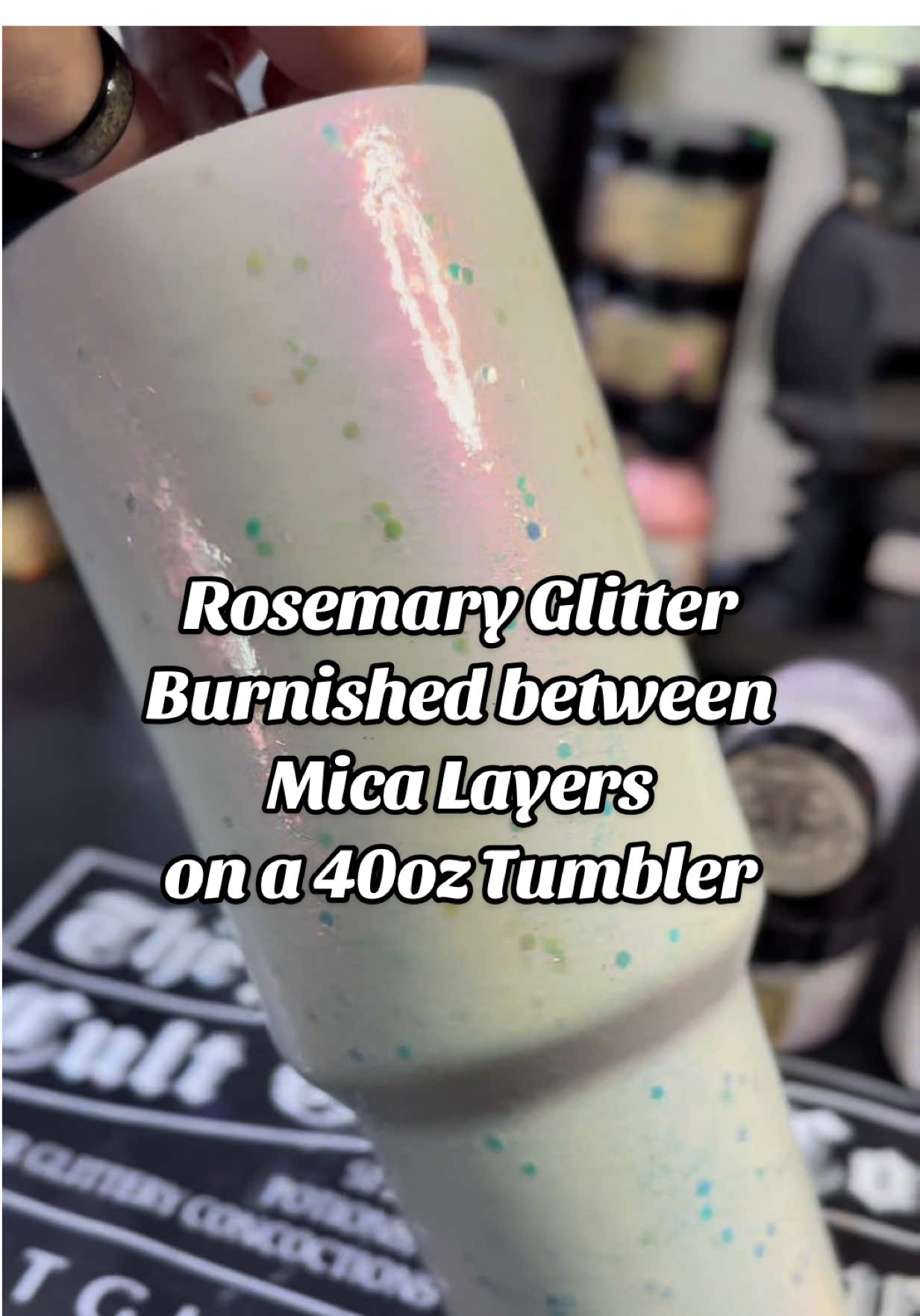 Rosemary Glitter is the star of this show. I will be doing a repeat of this one bc I have ideas!You can rewatch the full Live video on the Cult Glitter Inspire page. It will have all Cult Glitter supplies linked! Link in bio! Base paint and Helios Glue from @Better Call Moll Craft Shop. Use code CULTGLITTERCO to save. . . #CultGlitterCo #CultGlitter #CGcrew #GlitterIsTheNewBlack #GlitteredForHerPleasure #TemplateTape #burstmethod #bursttumbler #glittertumbler #glittertumblers #glitterpens #resintumbler #resinart  Glitter tumblers, glitter tumbler tutorials, custom tumbler tutorials, custom tumbler supplies, glitter tumbler techniques, glitter tumbler designs