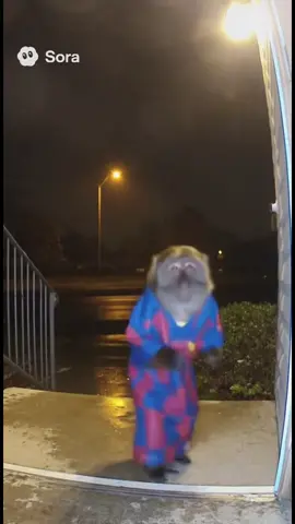 #monkey #sora2 #ai #doorbell #funny 