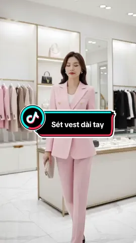 ✨ Thanh lịch – Tự tin – Cuốn hút ✨ Set vest đen giúp nàng nhỏ nhắn vẫn tỏa khí chất sang chảnh trong mọi khoảnh khắc 💼🌹 #vestnu #phongcachcongso #thoitrangnu #sangtrong #depmoingay