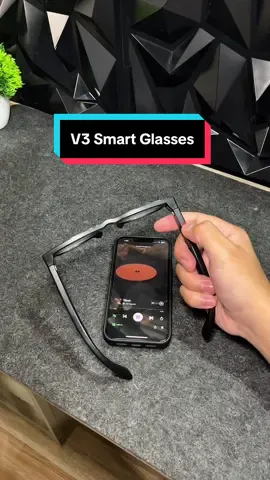 V3 Smart Glasses | Can answer calls | Soundtrip | Camera Shutter 🖤 #smartglasses #smartsunglasses #bluetoothsunglasses #sunglass #glasses 