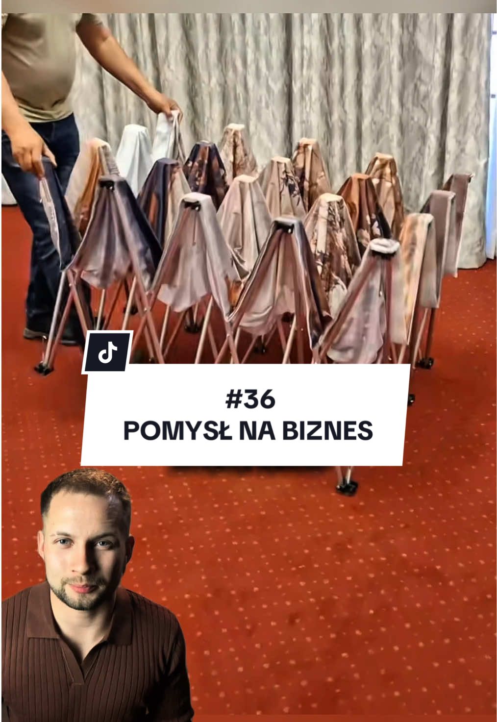 Rozkładane tło, baner. Innowacyjny pomysł na biznes #dlaciebie 