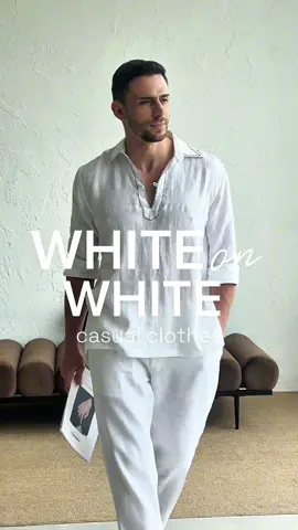 Linen tone sur tone, đơn giản nhưng đầy khí chất. Một lựa chọn dành cho người đàn ông bản lĩnh nắm trọn sự tinh tế không cần phô trương #CanaryLinen #WhiteOnWhite #LinenForMen #ModernElegance #timelessstyle 