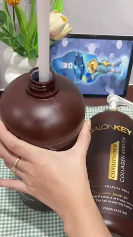 Cặp dầu gội và dầu xả SalonKey kết hợp nhiều tinh chất có thêm Keratin nên gội xong tóc bóng mượt, chắc khoẻ #capdaugoivadauxa #daugoi #salonkey #daugoisalonkey #thanhhoai22003 #xuhuong 