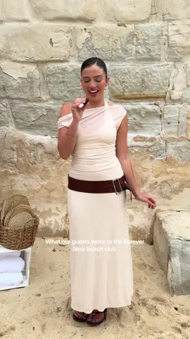 What the girls are wearing to the Forever New Beach club. Shop the looks online and in-store.  #forevernew #beachclub #forevernewbeachclub #SummerFashion #summerdresses  