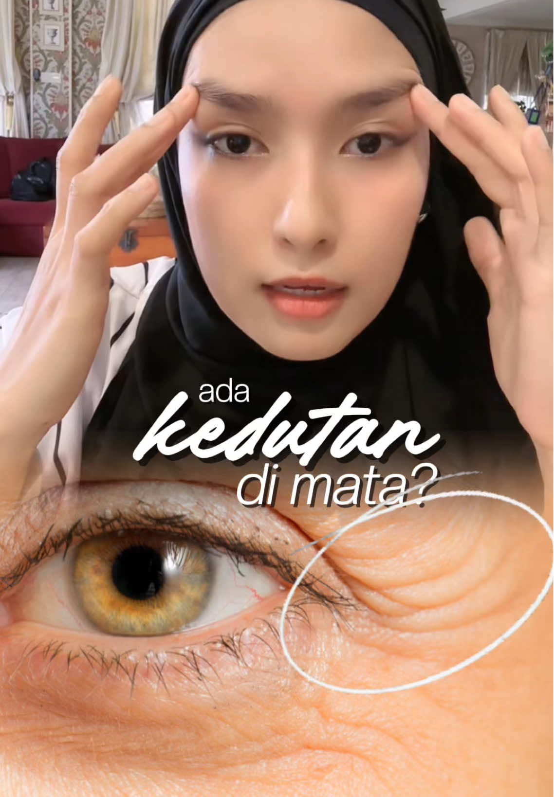 Nak hilangkan kedutan tepi mata?  caranya bukan terus sapu krim saja ya, tapi kena relaxkan dulu muscle mata! 💆🏻‍♀️✨ #EyeCare #FacialExercise #Eye #AntiAgingRoutine 