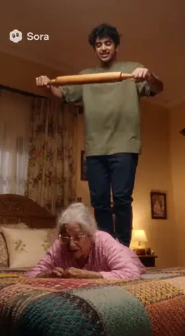 standing on her back 😂.. #fyp #ai #sora2 #sora 