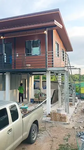 #บ้านสวนน่าอยู่🏡🏕 #บ้านโมเดิร์น #สร้างบ้านหน้างาน #สร้างบ้านน็อคดาวน์ #ธงชัยบ้านสวยไม้เก่า 081-846-4076