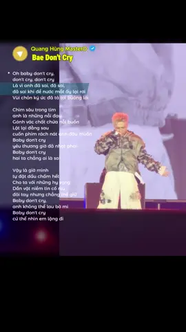 Dính thật sự nha trùi ui #BaeDontCry #QuangHungMasterD #atsh #music #nhachay 