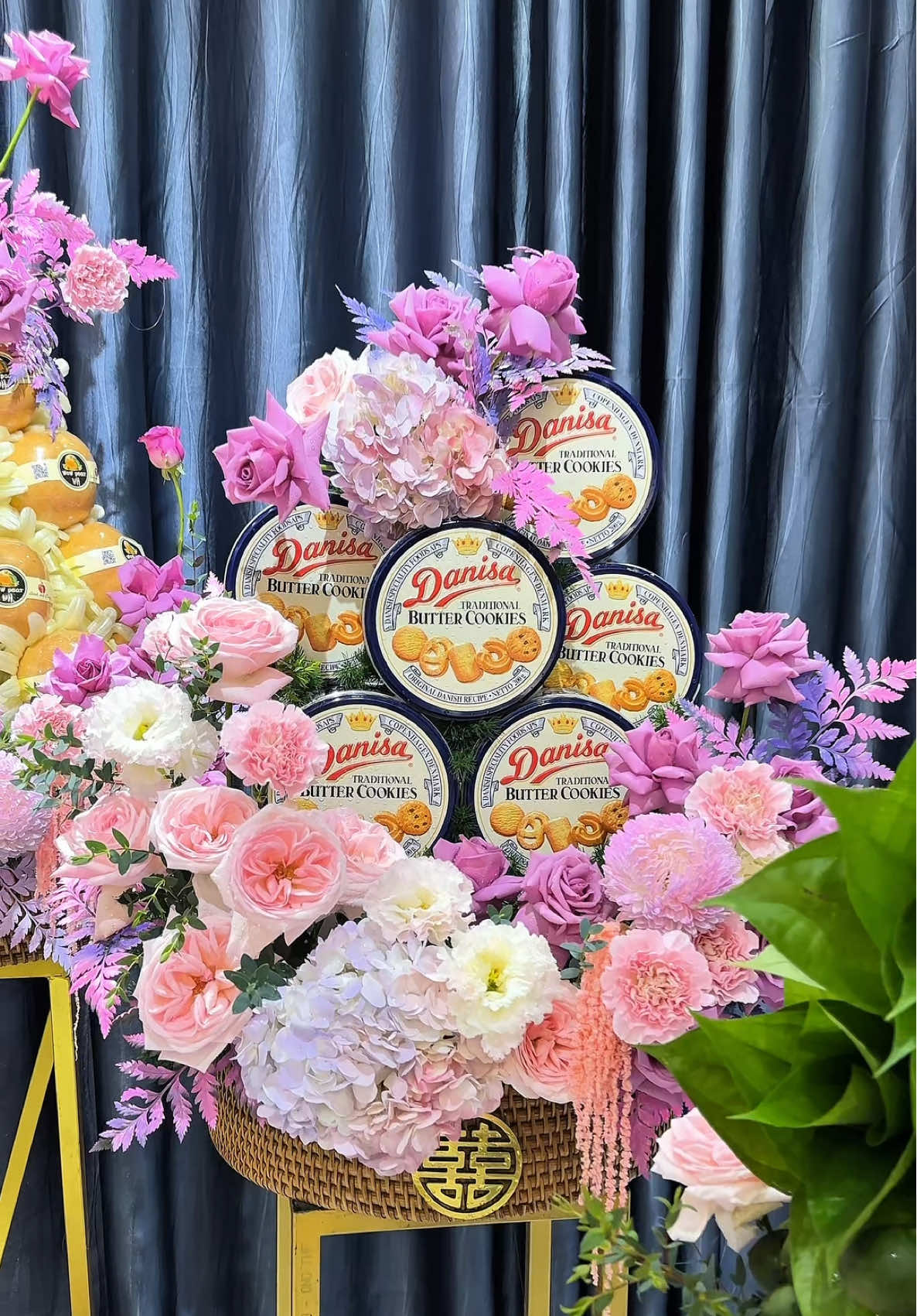 Mâm quả cưới tone hồng cho chị em mê bánh bèo đây ạ 🥰🥰