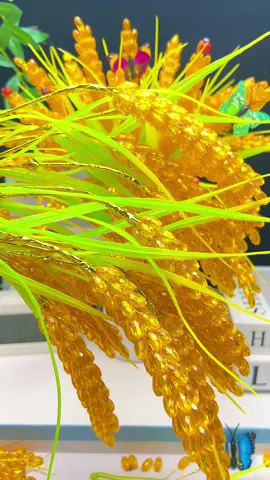 Làm bông lúa trang trí tết #toptrending #lamhoa 