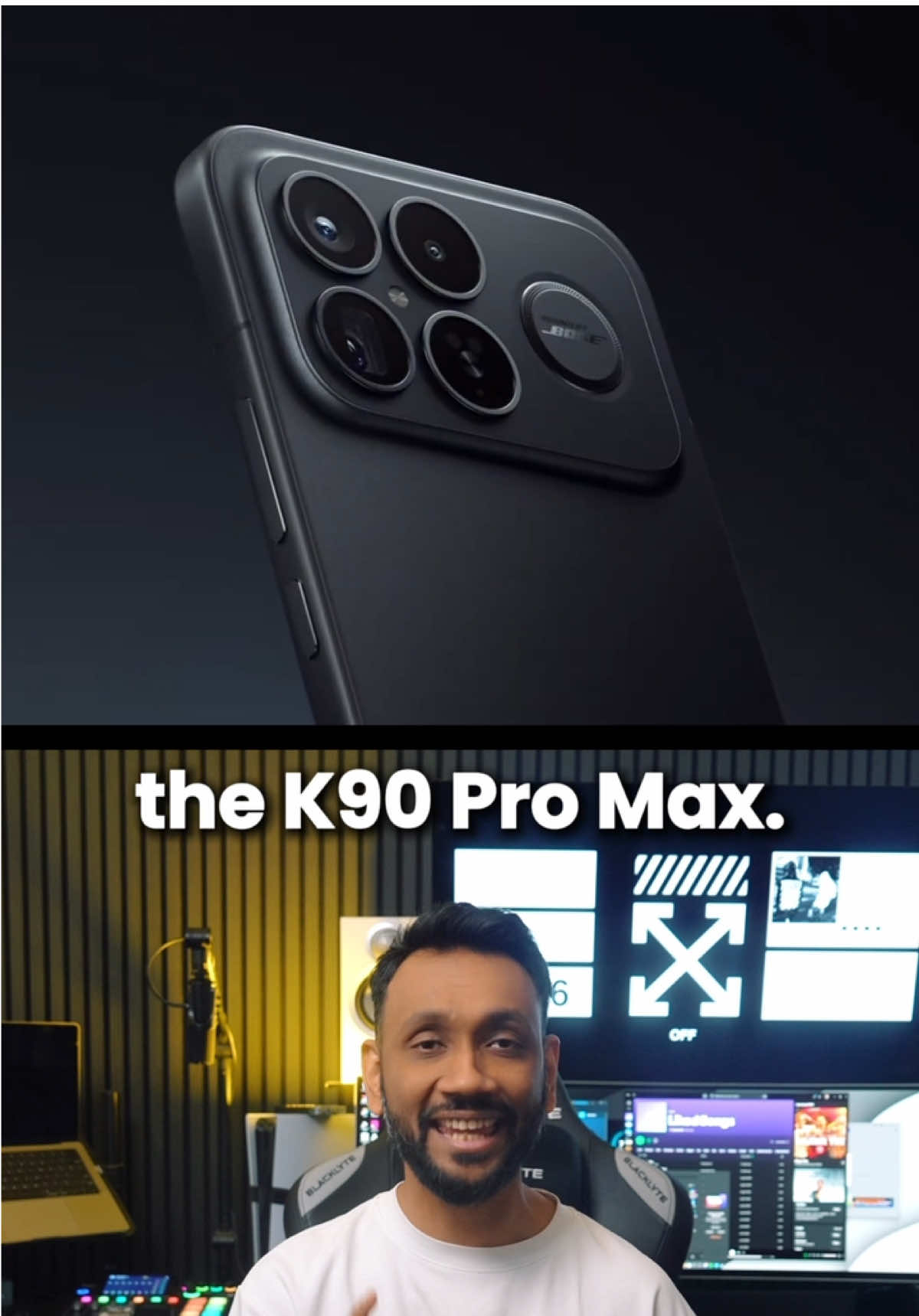 Redmi K90 Pro Max phone has a subwoofer on the back made by Bose #redmi #xiaomi #redmik90promax #k90promax #bose 