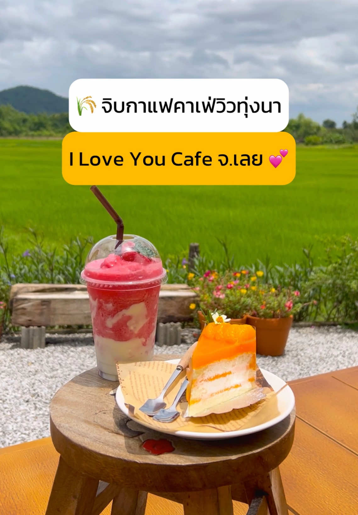 🌾 คาเฟ่ลับริมทุ่งนา สไตล์มินิมอลแค่ชื่อก็น่ารักแล้ว 📍 I Love You Cafe #เลย #คาเฟ่ #ธรรมชาติ #รีวิวที่เที่ยว #รีวิวคาเฟ่ 