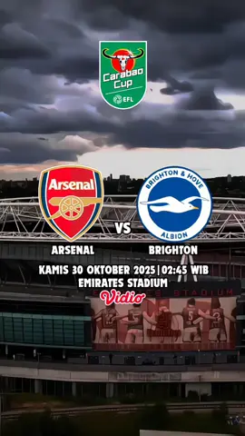 JADWAL PERTANDINGAN CARABAO CUP ANTARA ARSENAL VS BRIGHTON #jadwalbola #carabaocup #arsenal #brighton #emiratesstadium 