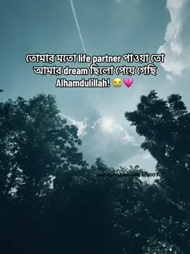 তোমার মতো life partner পাওয়া তো আমার dream ছিলো পেয়ে গেছি Alhamdulillah!