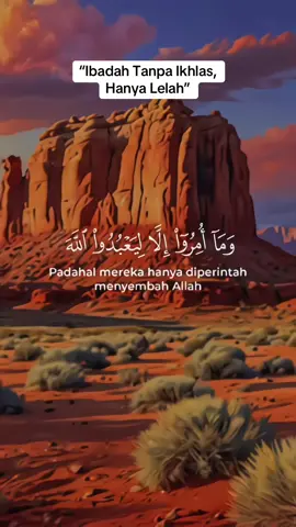 Surat Al-Bayyinah ayat 5–6. Pernahkah kamu merasa… sudah banyak beribadah, tapi hati tetap kosong? Sudah sholat, puasa, sedekah — tapi tenang itu tak kunjung datang? Mungkin… karena kita lupa satu hal: ikhlas. Allah berfirman: وَمَا أُمِرُوا إِلَّا لِيَعْبُدُوا اللَّهَ مُخْلِصِينَ لَهُ الدِّينَ “Padahal mereka tidak diperintahkan kecuali untuk menyembah Allah dengan ikhlas…” (Al-Bayyinah: 5) Ternyata, ibadah sebesar apa pun… tanpa keikhlasan, hanya jadi kelelahan tanpa pahala. Kita sholat bukan karena ingin dipuji, bersedekah bukan karena ingin disebut dermawan, tapi semata-mata karena Allah. Sebab di sisi-Nya, bukan banyaknya amal yang dilihat, tapi seberapa tulus hatimu saat melakukannya. Maka, luruskan niatmu… karena ibadah tanpa ikhlas — hanya akan membuatmu lelah tanpa arah. Ya Allah, jadikanlah amal kami tulus karena-Mu, jauhkan dari riya dan pamrih, dan hiasilah hati kami dengan keikhlasan serta takwa. #QuranTadabbur #RenunganHati #kajianpendek #tilawah 