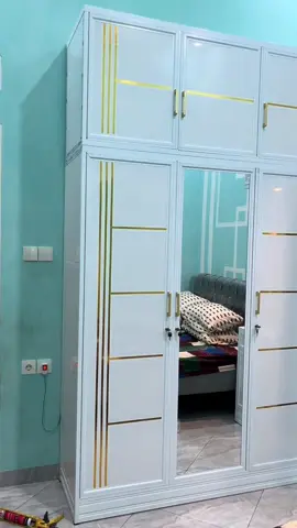 Lemari pakaian custom kamar #lemarialuminiumkaca #lemariacp #fyp #aluminum #lemaripakaian 