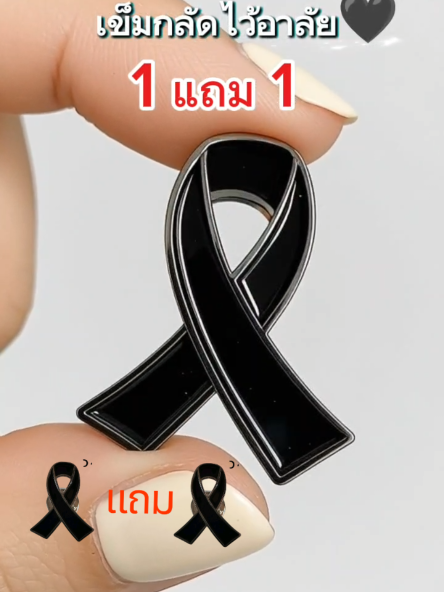 #ริบบิ้นดำ #เข็มกลัดไว้อาลัย #เข็มกลัด #ไว้อาลัย 