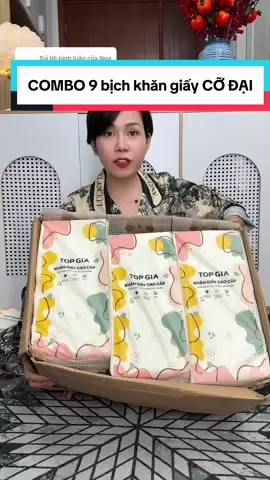 Trả lời @Nga 9 BỊCH BẢN CAO CẤP, ĐẶC BIỆT) COMBO 9 bịch khăn giấy CỠ ĐẠI rút treo tường đa sắc 1280 tờ/bịch (tặng 3 móc treo) Giấy Ăn Khăn Giấy Giấy Vệ Sinh giấy rút đa năng treo tường ĐẠT QUY CHUẨN BỘ CÔNG THƯƠNG ĐA KHO #khangiaytopgia #topgia #cindythuytichcuc 
