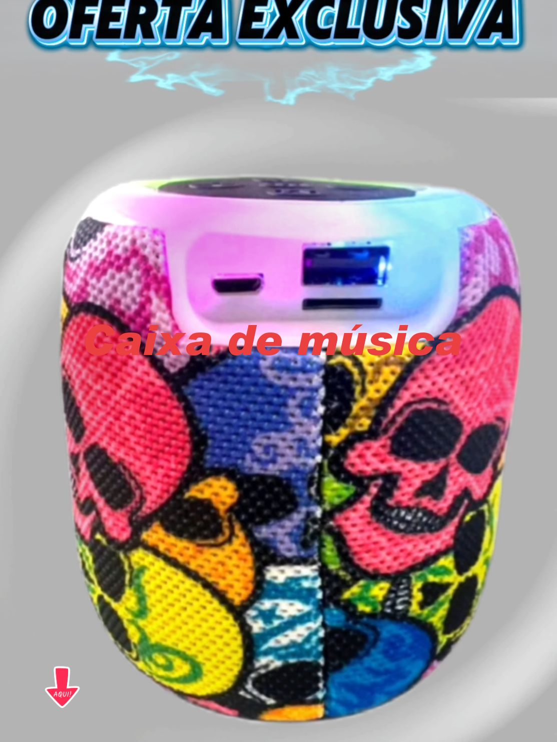 Caixa de som Bluetooth portátil  Lindo design Tik tok shop 🎯🤩🛍️ #caixadesom  #compreinotiktokshop #Promoçao #musica #Achadinho 