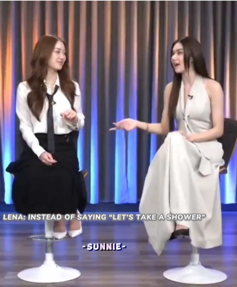 Lena: Taking a shower but whispering softly by the ear, you guys get the feeling, right?  Miu: I think I need to go take a shower right now!😂 #LenaMiu #lalinalena #miunatsha #mysafezoneseries 