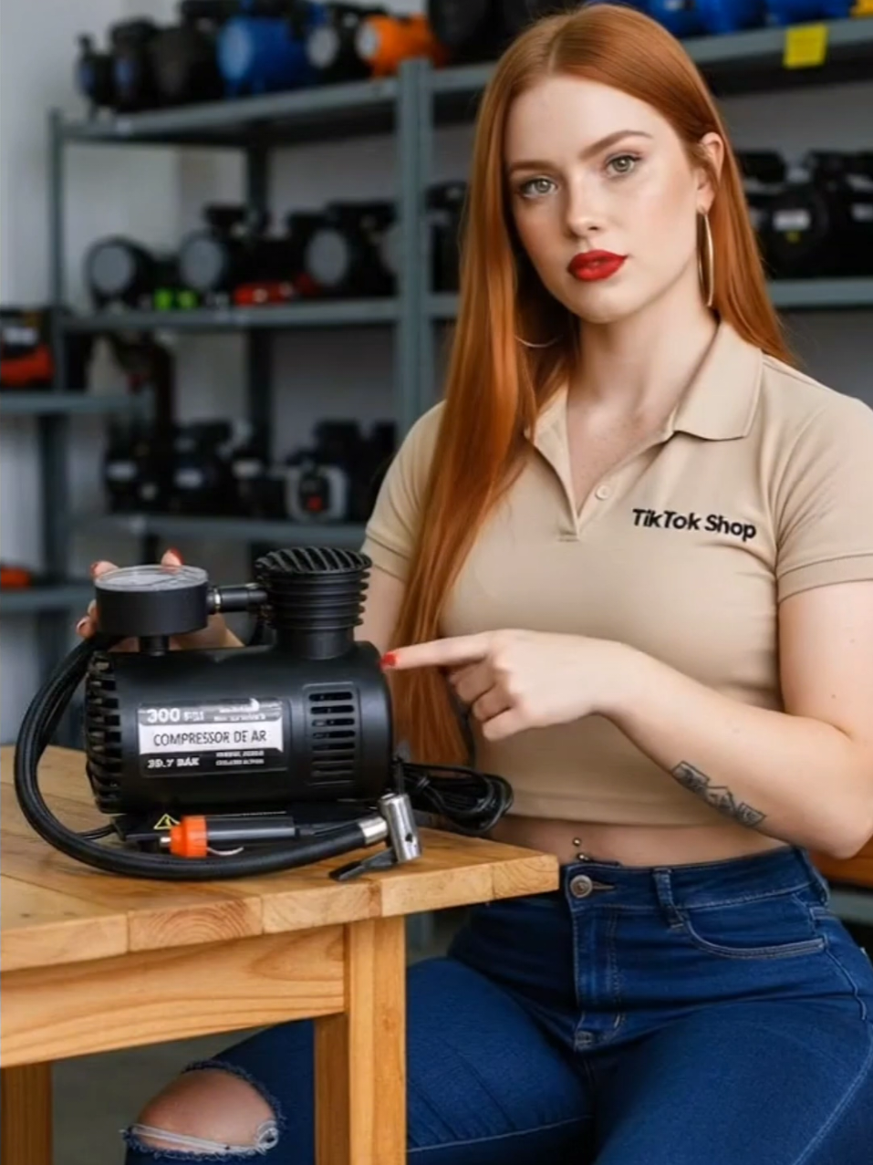 Mine compressor de 12v para o seu carro COMPRESSOR DE AR PORTÁTIL...🚘 #compressorportatil  #equipamentosb #carro  #moto #tiktokshop 