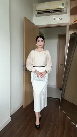 Sơ mi voan đi làm, đi gặp khách hàng. Mặc từ thứ 2 tới thứ 6 cũng được luôn nhaa ạ 