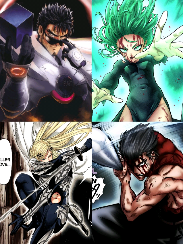4 pahlawan kelas s terkuat di asosiasi pahlawan 💀🔥 ..... #blast #tatsumaki #flashyflash #metalbat #onepunchman 
