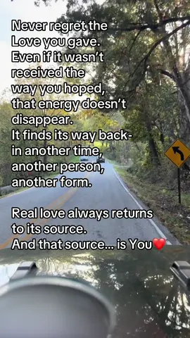 Never regret the love you gave. Even if it wasn’t returned the same way, it wasn’t wasted. That energy always finds its way back— in another time, another person, another form. Real love doesn’t come with conditions. It’s given because it’s who you are, not because of what someone gives back. Keep being love, even after loss. That’s how it always finds its way home to you. #selflove #HealingJourney #emotionalclarity #energyexchange #keepgoing 
