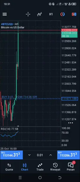 sesekali BTC kita hajar😁 #btc #tradingforex #bitcointrading 