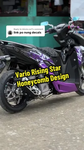 Replying to @blzxie.cxrl Vario Rising Star Honeycomb Design for Click V2 🔥 #decalsticker #clickv2 #risingstar #variomodifikasi #risingstardecals 