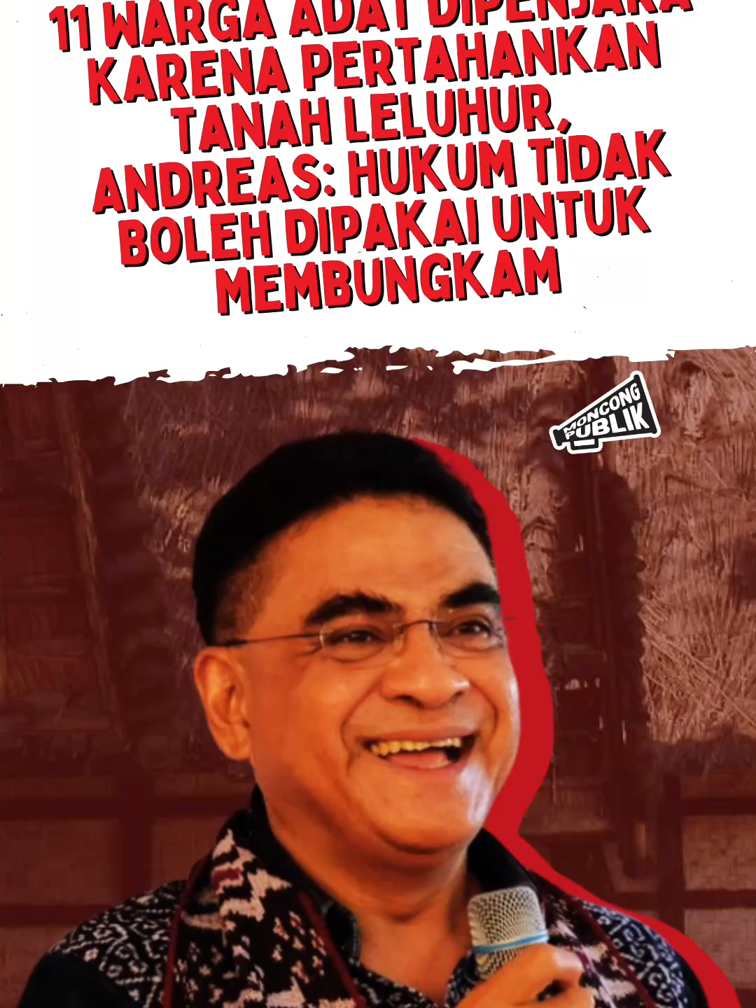 Miris… Sebelas warga adat harus mendekam di penjara karena mempertahankan tanah leluhur mereka. Kondisi ini menunjukkan adanya ketimpangan dalam penegakan hukum, di mana warga yang memperjuangkan haknya justru dijadikan tersangka, sementara pelanggaran atas ruang hidup mereka terus diabaikan.  Wakil Ketua Komisi XIII DPR RI Fraksi PDI Perjuangan, Andreas Hugo Pareira, pun angkat suara dan menilai vonis tersebut mencerminkan kegagalan sistem negara dalam melindungi hak-hak masyarakat adat.  Padahal, mereka hanya berusaha menjaga apa yang telah diwariskan turun-temurun, bukan menciptakan masalah bagi negara.  Andreas menegaskan, setiap tindakan warga dalam mempertahankan ruang hidupnya tidak seharusnya dikriminalisasi. Menurutnya, negara wajib memastikan hukum tidak digunakan untuk membungkam partisipasi masyarakat. Terutama pada kelompok adat yang rentan terhadap tekanan struktural dan kekuatan korporasi. #moncongpublik #pdiperjuangan #fraksipdiperjuangan #andreashugo #adat #masyarakatadat #keadilan #justice
