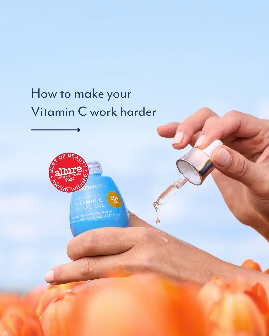 A few small tweaks = major glow-up 👇 🌞 Use AM under SPF for extra protection + glow 🌙 Reapply at night for repair + renewal 🌱 Pair with antioxidants + hydration for max results 🫧 Keep it away from heat + light so it stays potent Powered by 20% THD Ascorbate + Niacinamide + Bakuchiol 🌷 Your daily brightening boost = Royal Tulip Vitamin C Facial Oil 💛 #Bloomeffects #VitaminC #skincare #skincaretips 