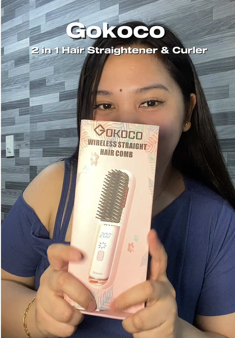 Gokoco wireless 2 in 1 hair straightener and curler 🤩 — less hassle na sa pag aayos ng buhok natin 😊 #gokocowirelessbrush #gokocohairstraightenerandcurler #2in1hairstraightenercurler #wirelessbrush 