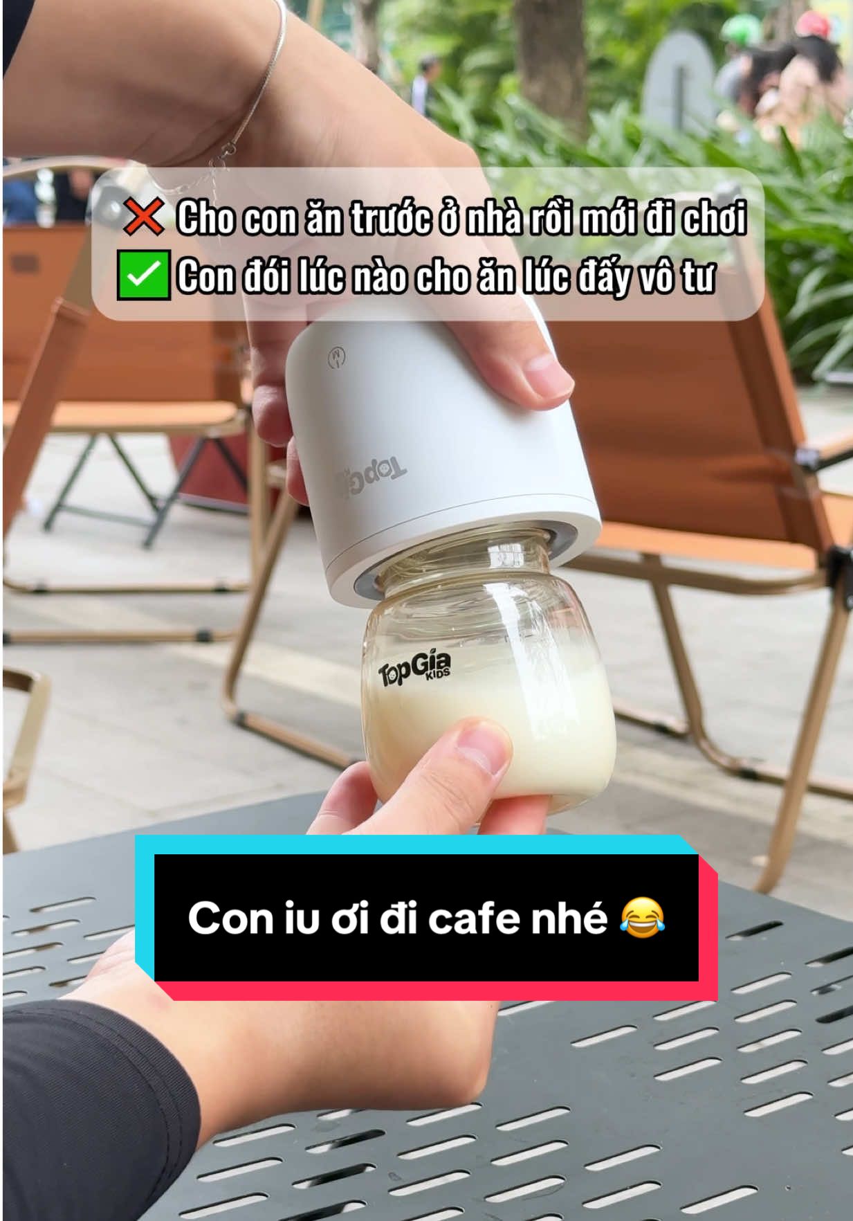 Tội gì cứ phải cho bé con ăn no rồi ba mẹ mới được đi chơi nhỉ ? #nuoicondungcach #chamconnhantenh #mayhamsuamini #t101 #nuoicondedang 